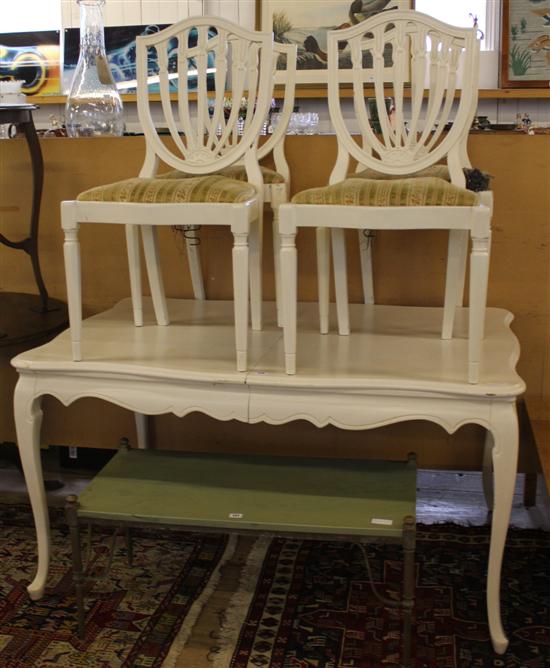 Painted table & 4 chairs